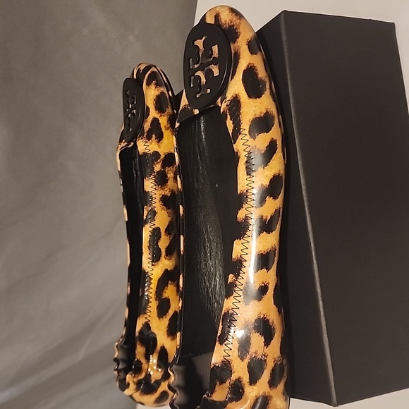 Tory Burch Brown and Black Leopard Flats - Picture 8 of 8